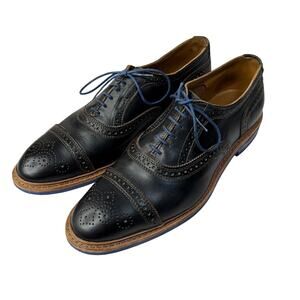 Allen Edmonds Strandmok Men’s 12D Black Cap Toe Oxford Shoes Dainite Rubber Sole